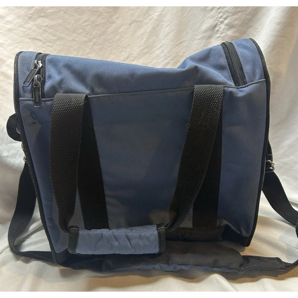 Columbia 300 Single Ball Tote Bowling Bag Blue with Zip Compartments and Strap